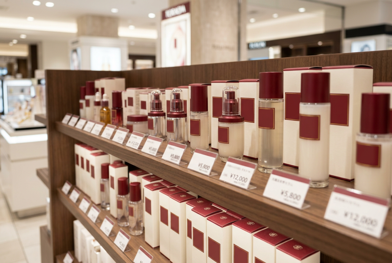 化粧品のブランド棚